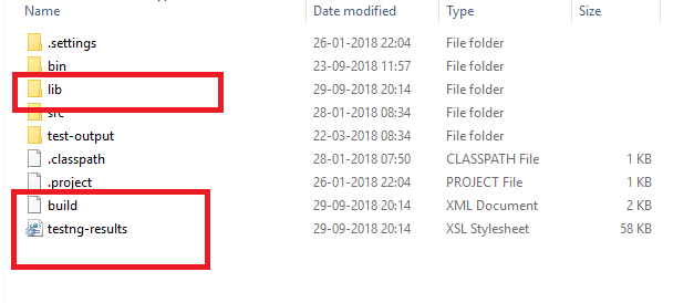 project folder