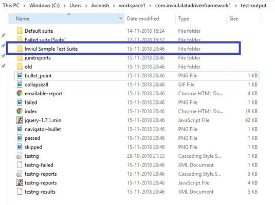 TestNG Custom Report Folder