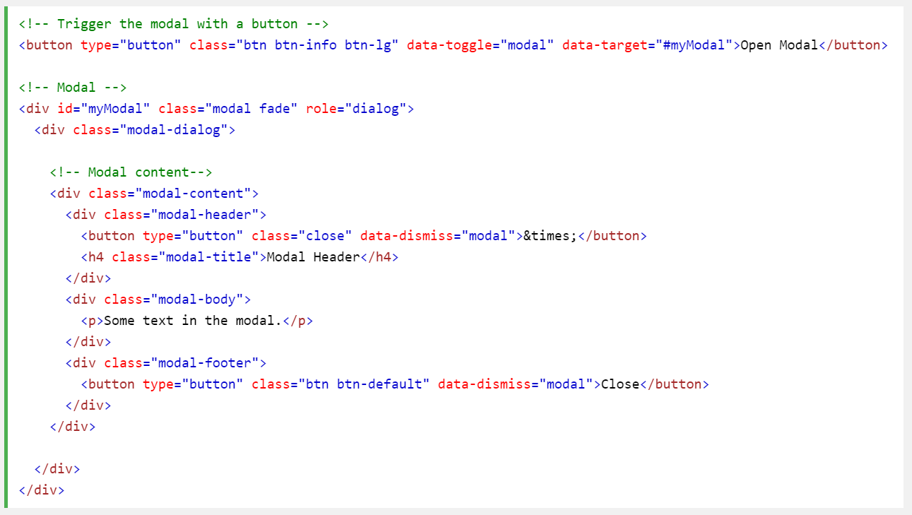 Bootstrap Modal Window Sample Code