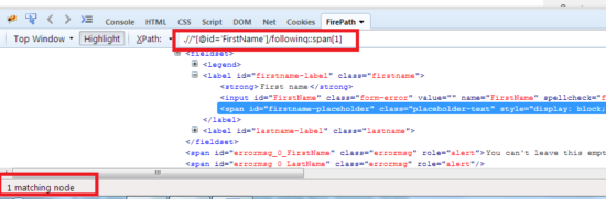 Following xpath in selenium webdriver1.