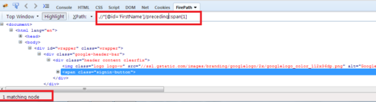 Preceding xpath in selenium webdriver1