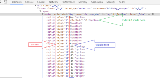 dropdown in selenium