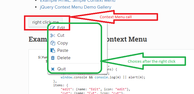 right click operations