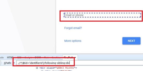 Advanced Dynamic XPath Following sibling gmail