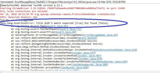 Handle error message in Selenium