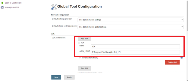 Global tool config