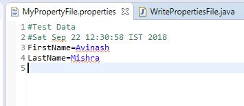 Properties file