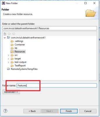 Feature Folder Cucumber tool