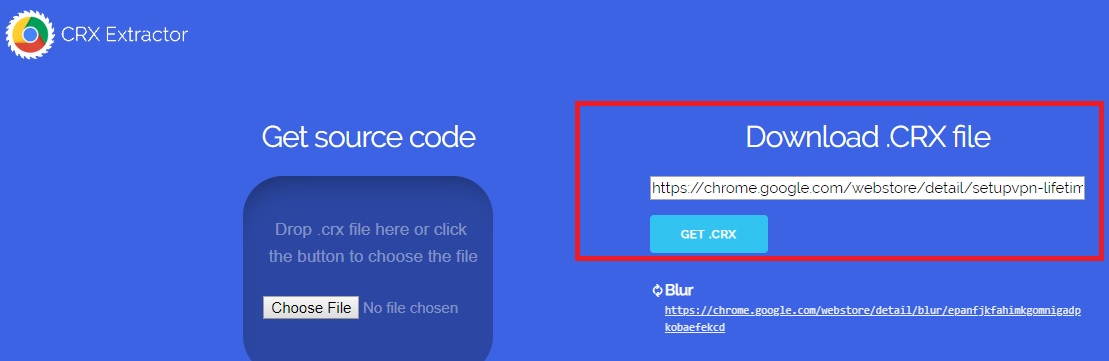 Get crx chrome extension