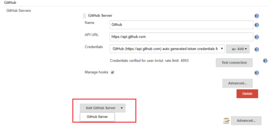 Select Github Server