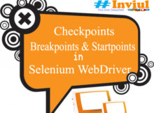Checkpoints breakpoints startpoints in selenium
