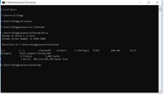 Navigation command prompt