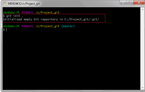 Git commands git init